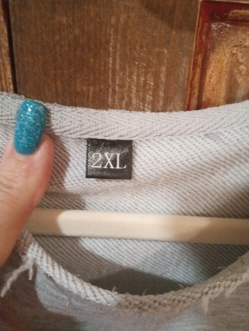 Grey Graphic Sweatshirt with Bold Black Text - Picture 2 of 6